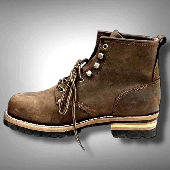 Men's 9 SKECHERS Cascades Utility Brown Suede Work Boots in Excellent Condition - Picture 8 of 10